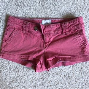Red summer shorts